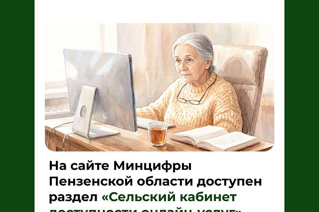 На сайте Минцифры Пензенской области доступен раздел «Сельский кабинет доступности онлайн-услуг»